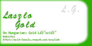 laszlo gold business card